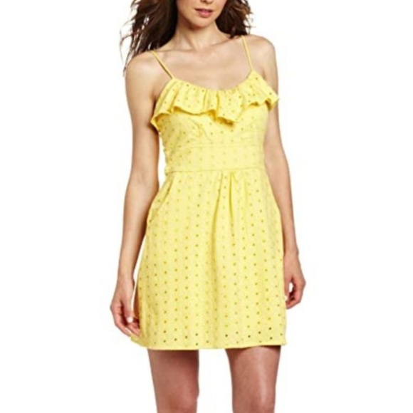 Lilly Pulitzer Dresses & Skirts - Lilly Pulitzer Sunny Yellow Mini Dress size M Cotton Pockets Lined